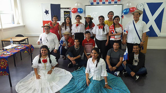 Group shot of students from Panama.